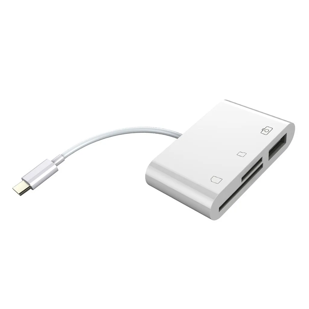 H40 3 в 1 type C к USB 2,0/SD/TF кард-ридер OTG концентратор адаптер для Macbook-Pro type C к USB 2,0/SD/TF карта памяти