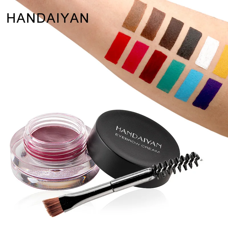 Super Waterproof Eyebrow Cream Sweat-proof Eye Brow Gel Brown High Pigmented Makeup Cejas Postizas | Красота и здоровье
