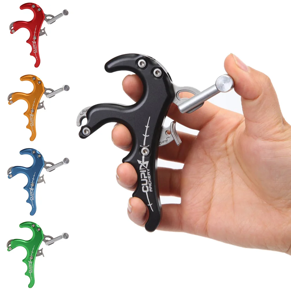 

CUPID 4-Finger Bow Release Aids Hand Protection Tool Thumb Trigger Grip Aiming Targeting Grip Aids Compound Bow Upgrade Part