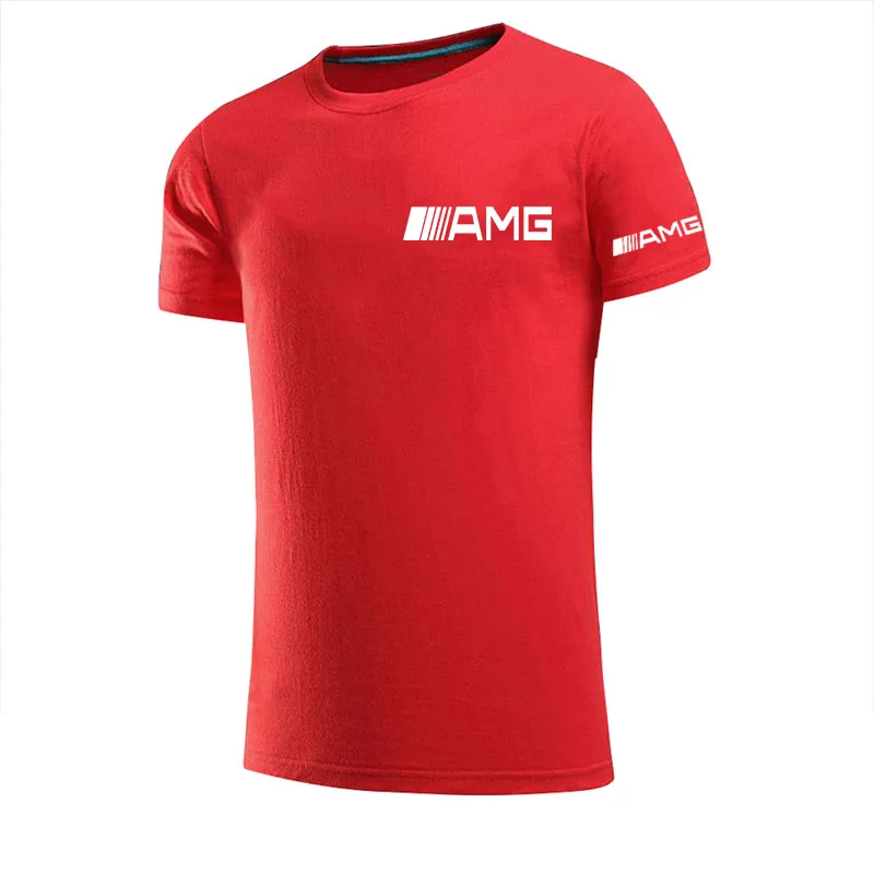 

2021 new summer pure cotton men's AMG fashion top casual short-sleeved printing unisex round neck hip-hop t-shirt sports top