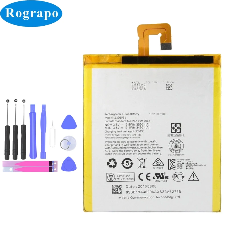 Сменный аккумулятор L13D1P31 на 3550 мАч для lenovo LePad S5000 S5000H Pad A3500 Tablet PC tab 2 A7-30 мобильный телефон