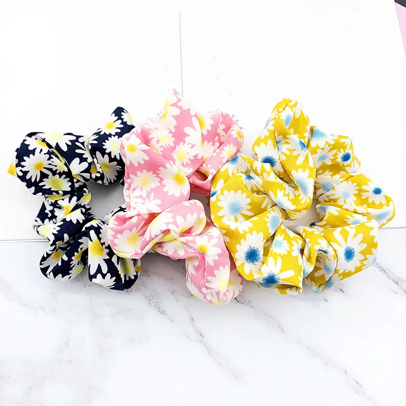 Новинка Повязка на голову с ромашками и цветами Мягкая эластичная резинка для