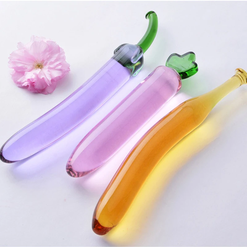 Стеклянный фаллоимитатор Pyrex для женщин секс-игрушка мастурбации фрукты овощи