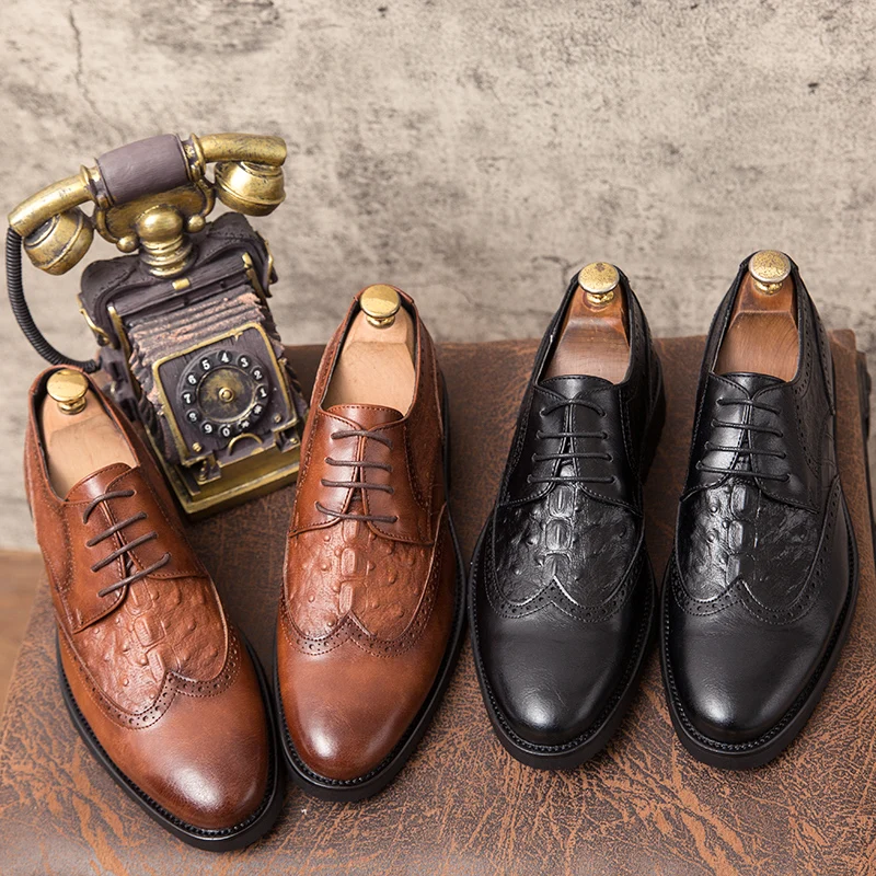 

Man Business Male Shoes Fashion Men Wedding Dress Formal Shoes Leather Luxury Men Office Social Masculino Party Shoes men