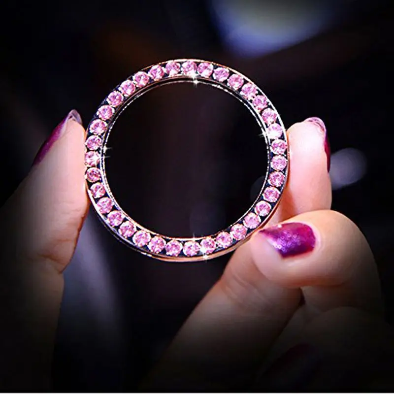 Украшение для автомобиля кристаллы стразы украшение кольцо эмблема наклейка