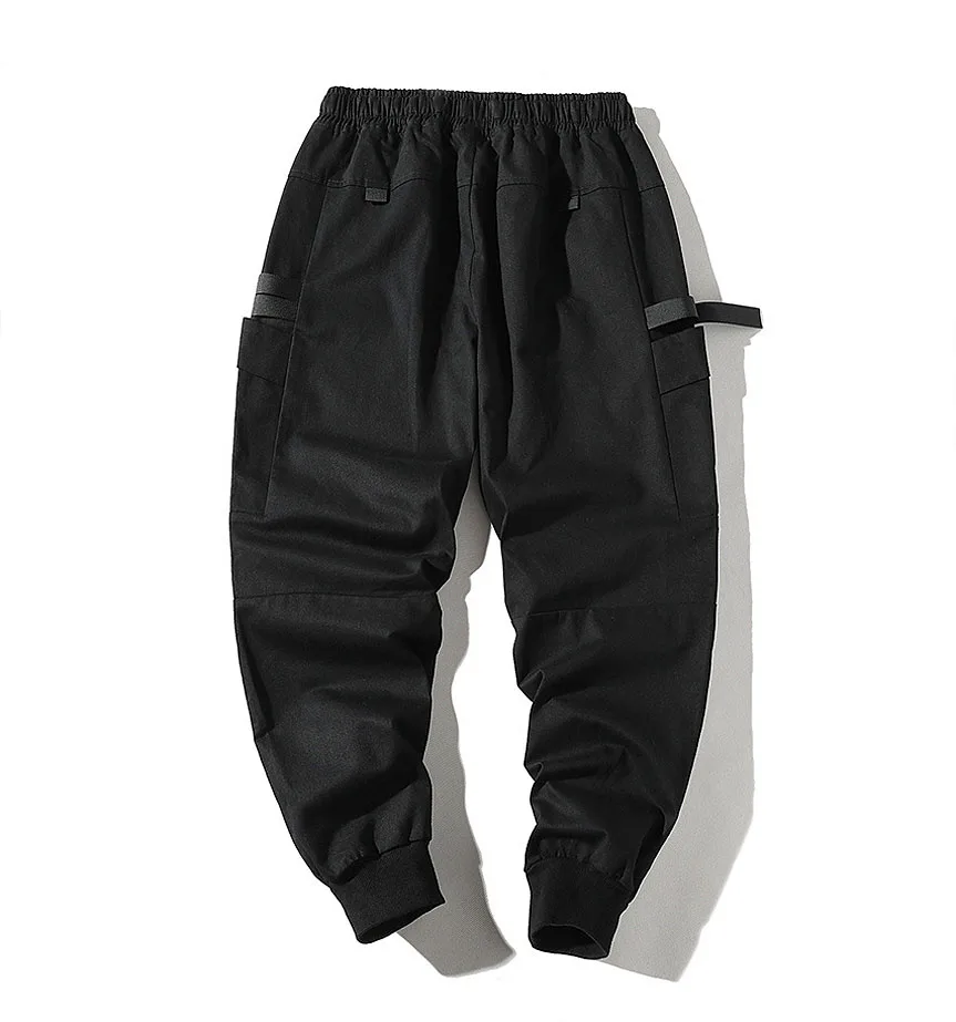 

100% Cotton Oversize Coveralls Style Casual Men's Pants Fashion Large Pocket Sweatpants Street Hip-hop Pants