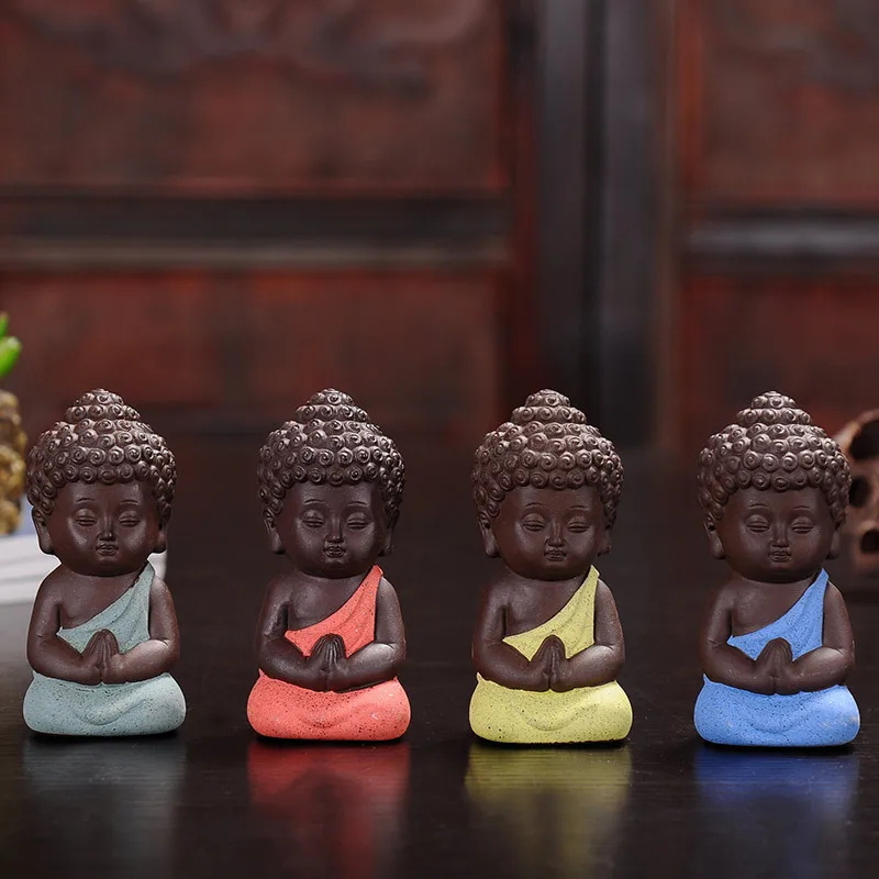 F Explosion маленький чай Будды Домашние животные керамические поделки декоративные