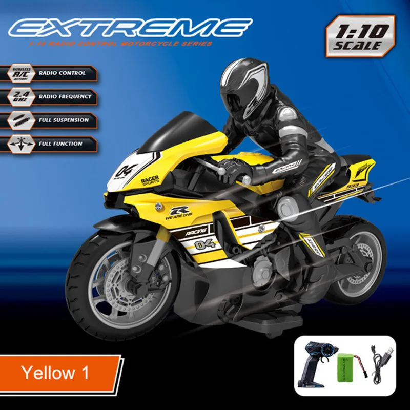 2 4 GHz Дистанционное Управление трюк на мотоцикле 25 км/ч Высокая Скорость дрейф для