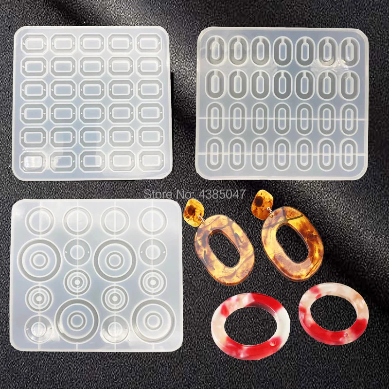 Прямоугольная круглая силиконовая форма сделай сам для изготовления подвесок из