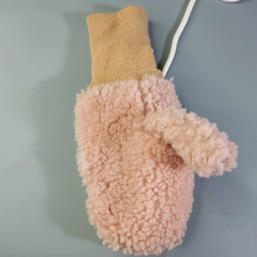 Детские Лыжные зимние теплые перчатки детские из натуральной кожи с овечьим