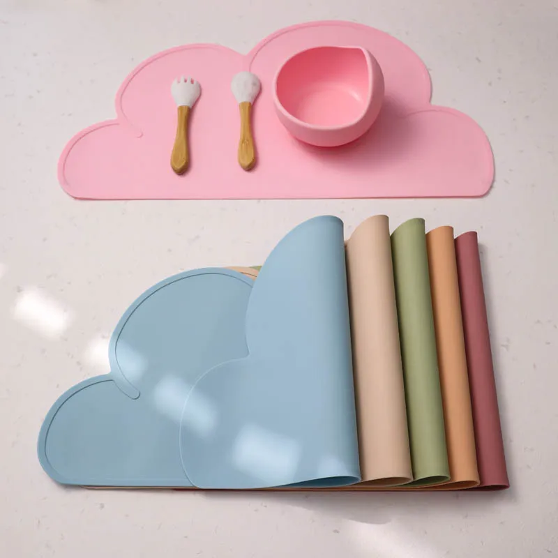 Силиконовые салфетки в форме облаков, разноцветные, для пищевых продуктов, силиконовые салфетки, водонепроницаемые, бесплатная доставка, 1 шт., детский продукт