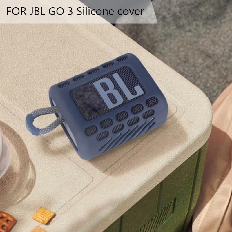 

2021 New Silicone Protective Skin Case Cover Carabiner for -JBL GO 3 Bluetooth Speaker