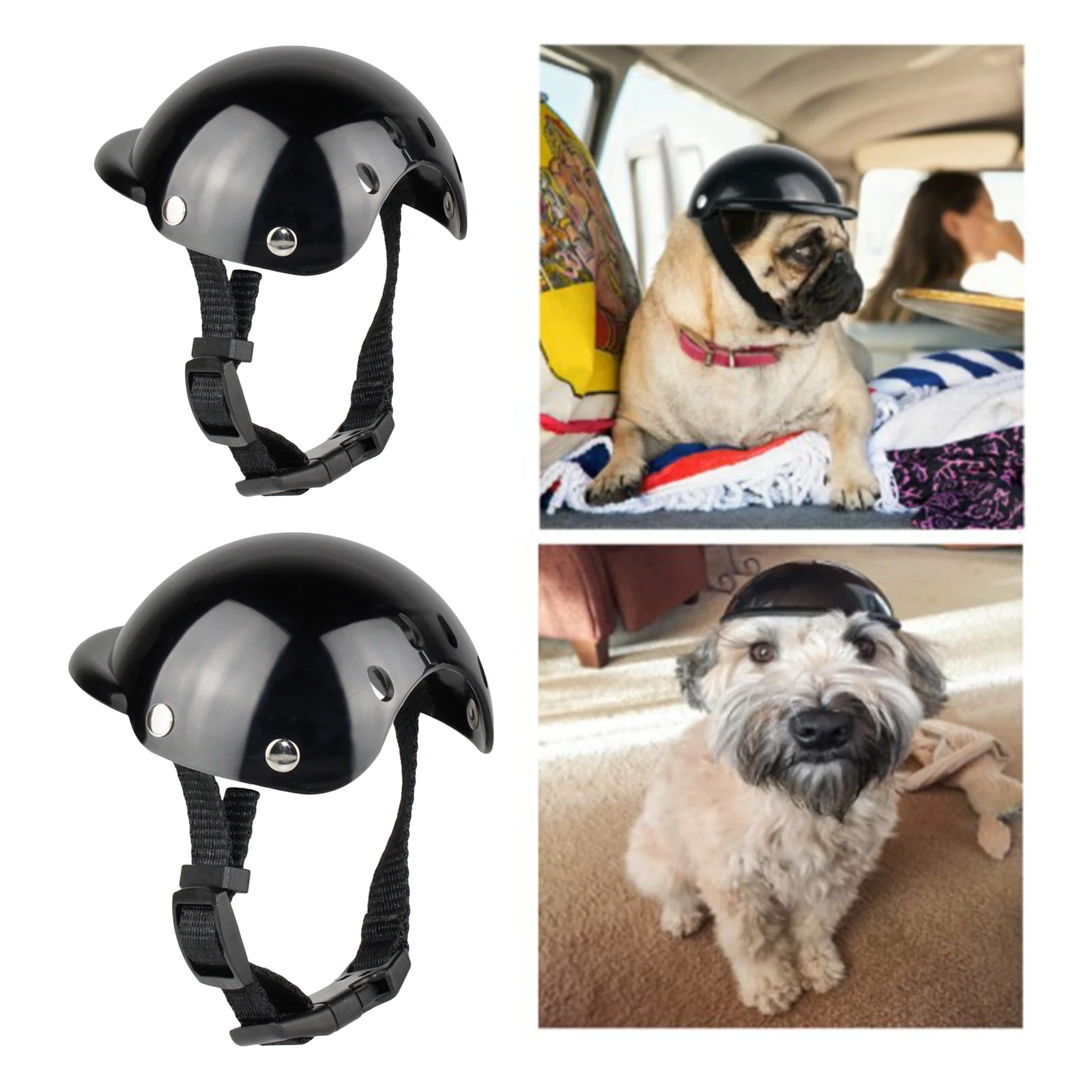 

Pet Helmet Sun Rain Protection S-M Size Safety Motorcycle Hat Pet Hat for Halloween