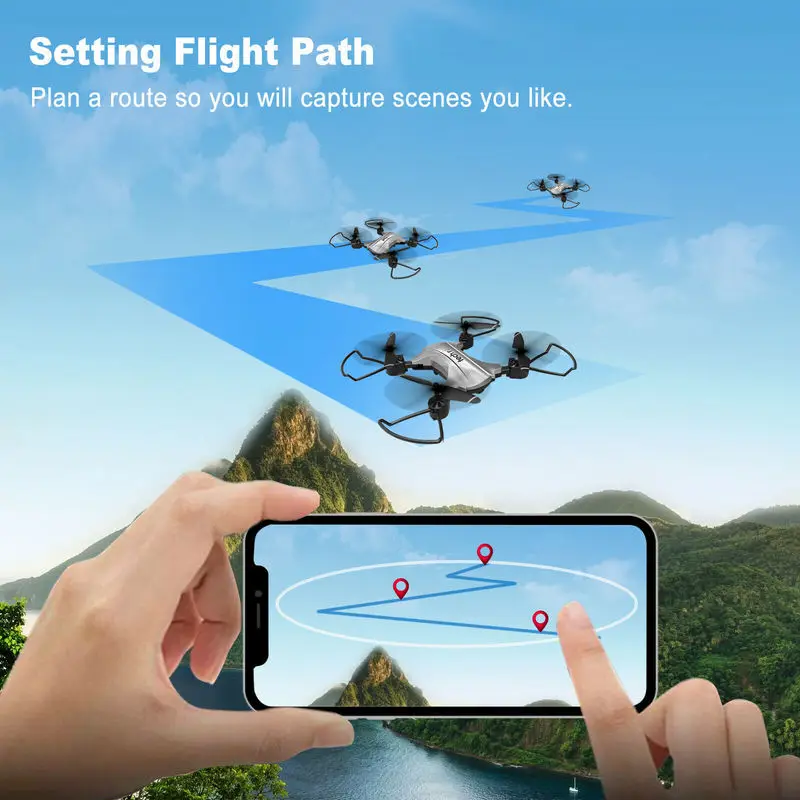 RC складной Дрон Квадрокоптер с функцией удержания высоты Wifi камерой FPV передача в