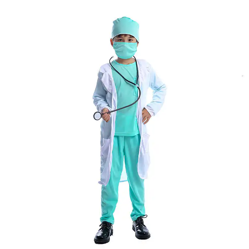 

Больничный врач, детский хирургический доктор, униформа для детей, карьерный Детский костюм для косплея на Хэллоуин