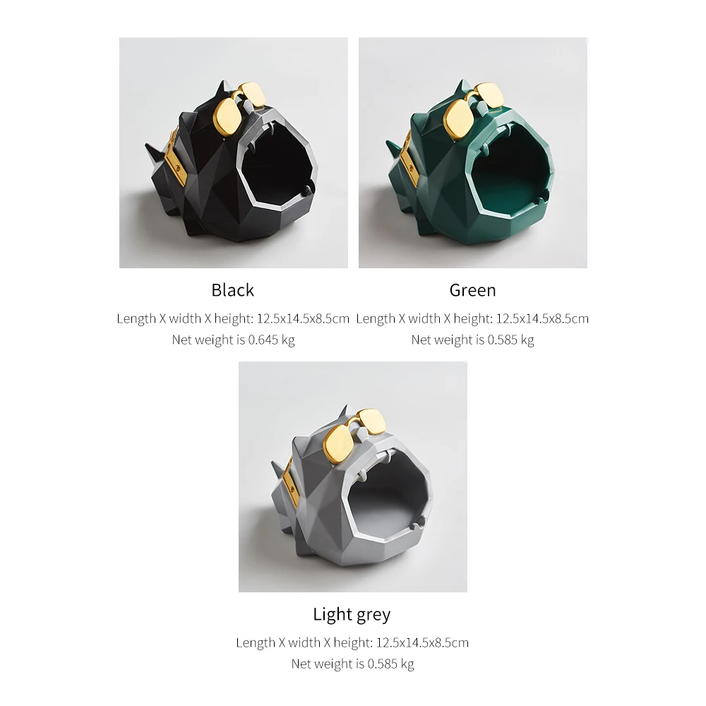 

New Nordic Style Home Decoration Creative Resin Sculpture Crafts Animal Bulldog Model Ashtray Ornaments Exquisite Birthday Gifts