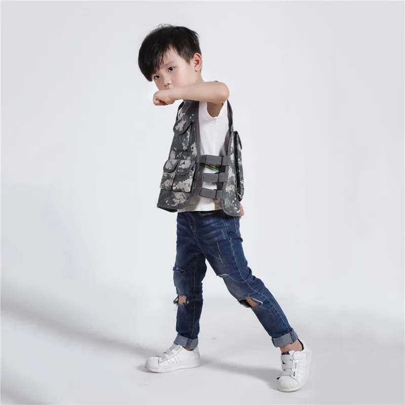 Children Adult Hunting Tactical Vest CS Game Chest Rig Plate Carrier Camouflage Military Training Combat Airsoft | Спорт и