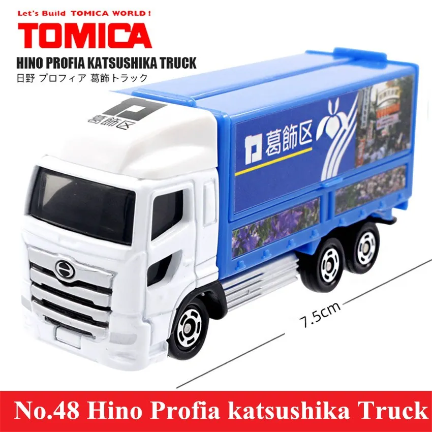 

Оригинал Tomy Mini No.48 Хино профия Katsushika грузовик сплав металла литые Миниатюрные модели комплект подарок на день рождения игрушки для детей ...