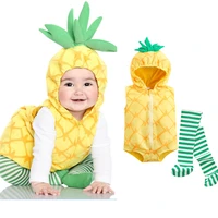 toddler baby clothes avocado fruit costume photography props pineapple romper baby boy girl striped socks cosplay costume