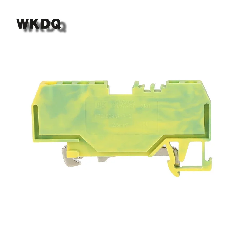 Зажим для пружинной клетки 280-687 10 шт. заземляющая Клеммная колодка 3-проводник 280