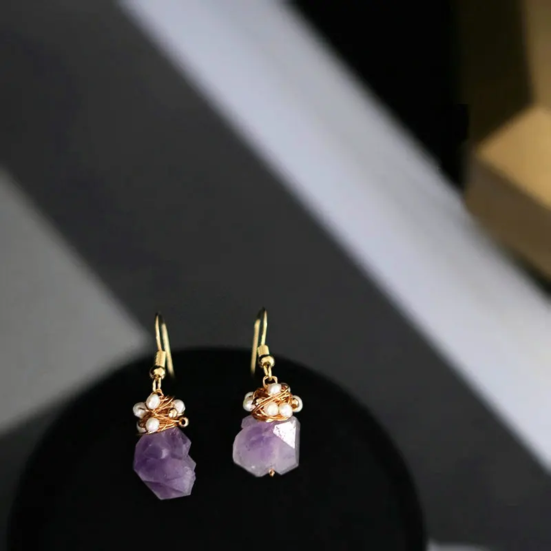 Женские серьги-подвески ручной работы SINZRY Винтажные серьги из натурального