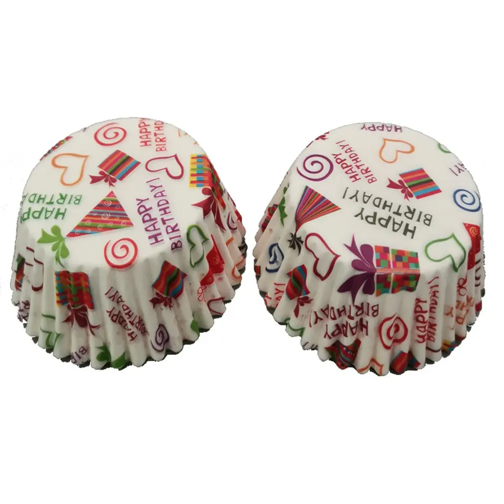 100 шт. чашки для выпечки кексов бумажные ящики формочка тортов Инструменты