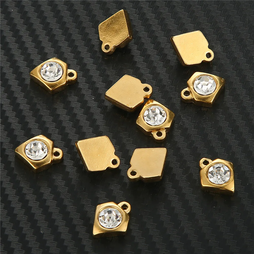 5 шт./лот Подвеска из нержавеющей стали золотого и серебряного цвета с