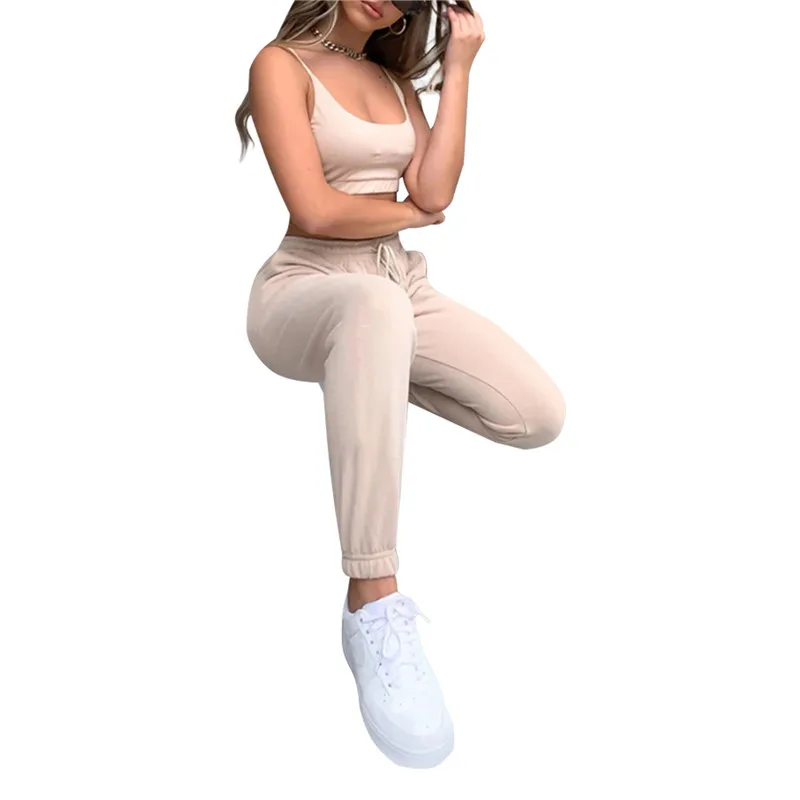 

Casual women sweatpants tracksuit spring summer elastic high waist trousers cargo pants 2021 sporting streetwear pants trousers