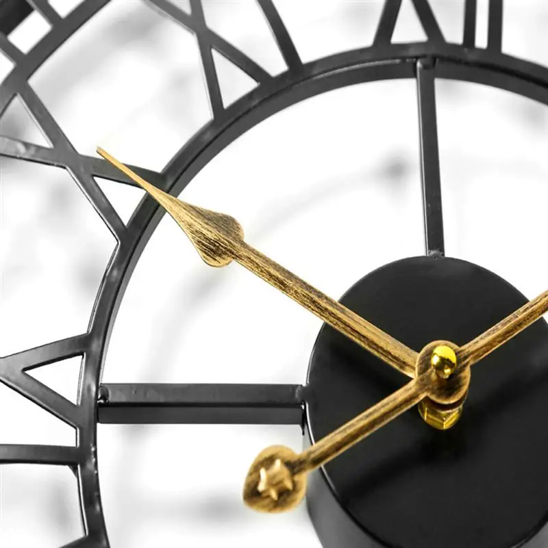 Настенные часы с римскими цифрами металлические бесшумные настенные украшения