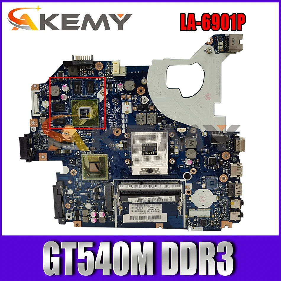 

AKEMY P5WE0 LA-6901P MBRCG02004 MB.RCG02.004 Laptop Main board for acer aspire 5750 5750G 5755 motherboard GT540M DDR3