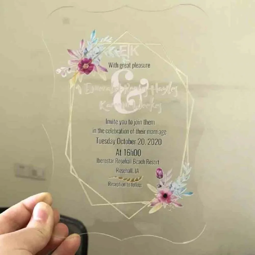 30 шт. разноцветные акриловые материалы свадебные пригласительные открытки