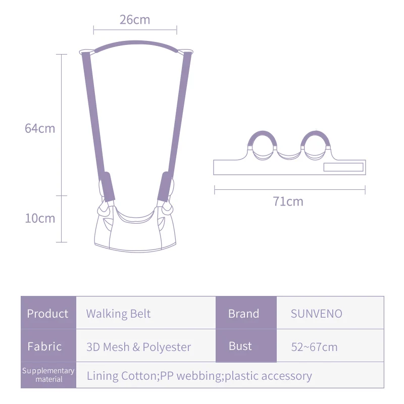 

SUNVENO New Baby Walker Toddler Wings Walker Cartoon Pig Safety Walking Belt Baby Harnesses Leashes Baby Walk Assistant Belt