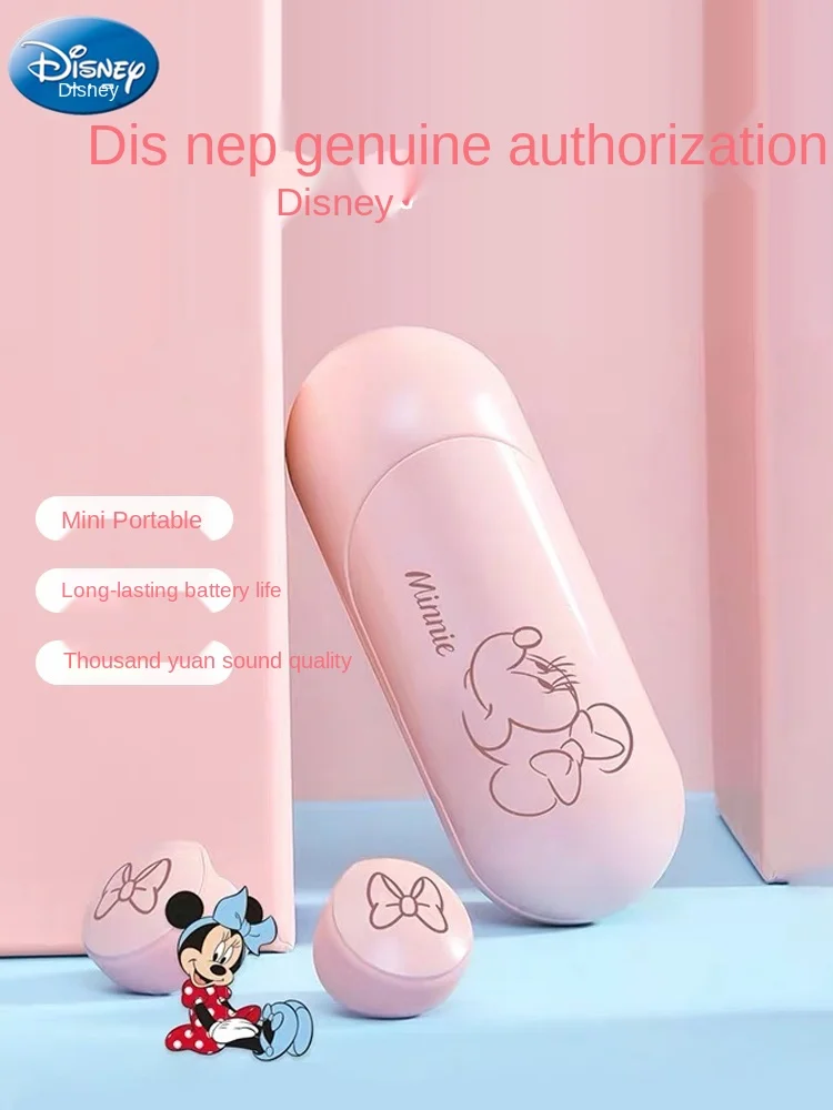 

Настоящая Беспроводная Bluetooth-гарнитура Disney, бинауральная Спортивная невидимая гарнитура для Xiaomi Vivo Huawei Oppo Apple, модная милая девушка