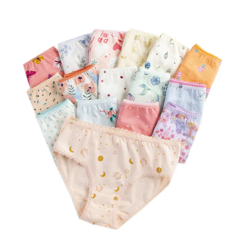 Нижнее белье для девочек 2 12 лет 100% хлопок шт./лот|kids underwear|briefs girlsunderwear kids |