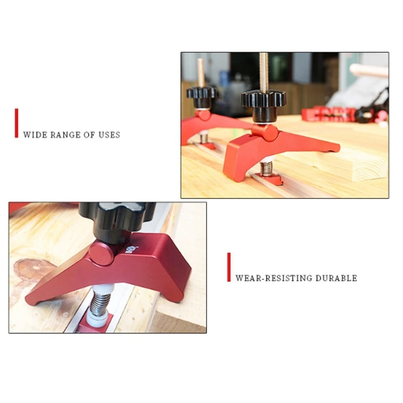 

Wood Working Aluminum Alloy Quick Acting Hold Down Clamp T-Slot Clamp Set 60mm Fast Woodworking Tool Kit Set of Tools
