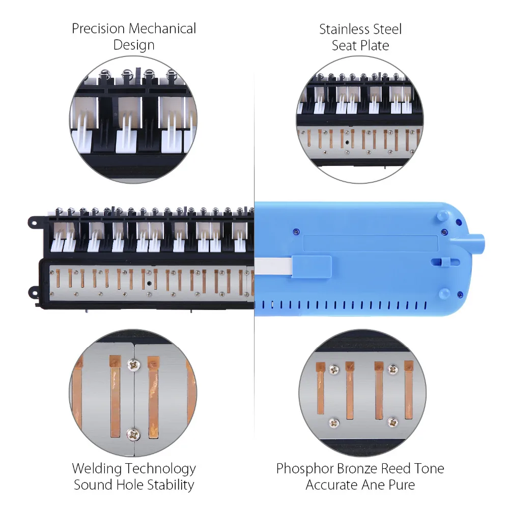 Ammoon 32 клавиши Мелодические гармоники пианино Стиль клавиатура гармоника рот