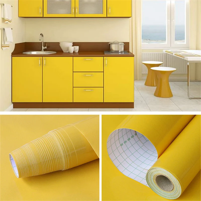 

DIY Decorative Film PVC Pearl White Self Adhesive Wall Paper Furniture Renovation Stickers Kitchen Cabinet Waterproof Wallpaper