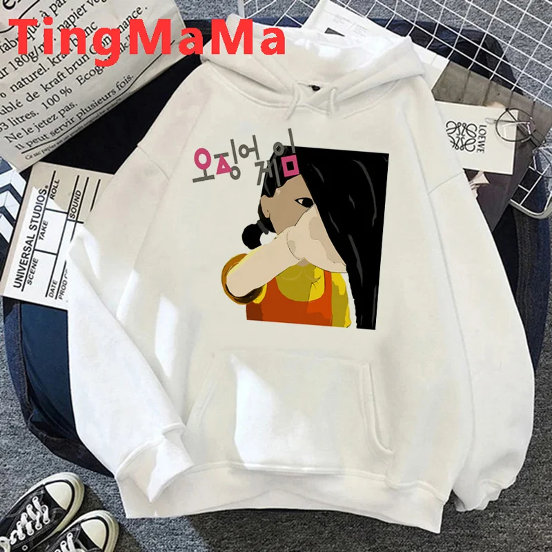 

Squid Game hoodies men Oversized Ulzzang men pullover plus size anime