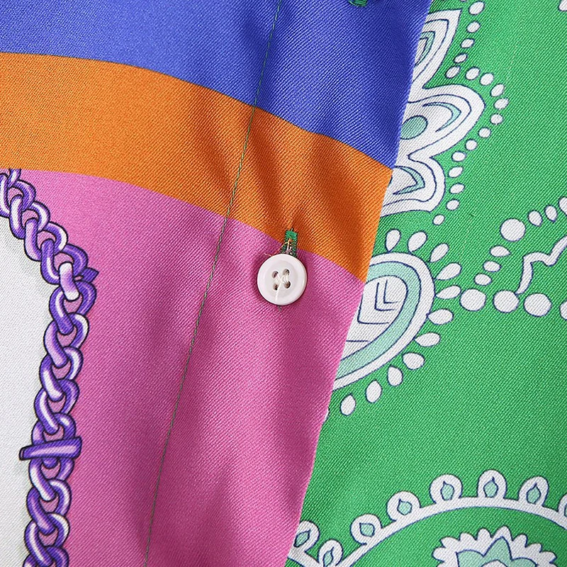 

SISPELL Patchwork Colorblock Blouse Shirts For Female Lapel Collar Long Sleeve Lace Up Bowknot Women's Vintage Shirt New 2021