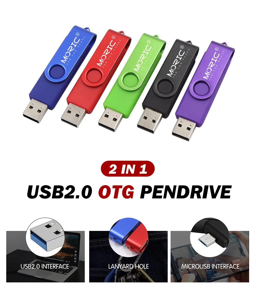 Новейшая 2 In1usb Флешка 4 ГБ 8 16 32 USB Гб 64 U диск 128 256 memoria cel usb для телефона | Компьютеры