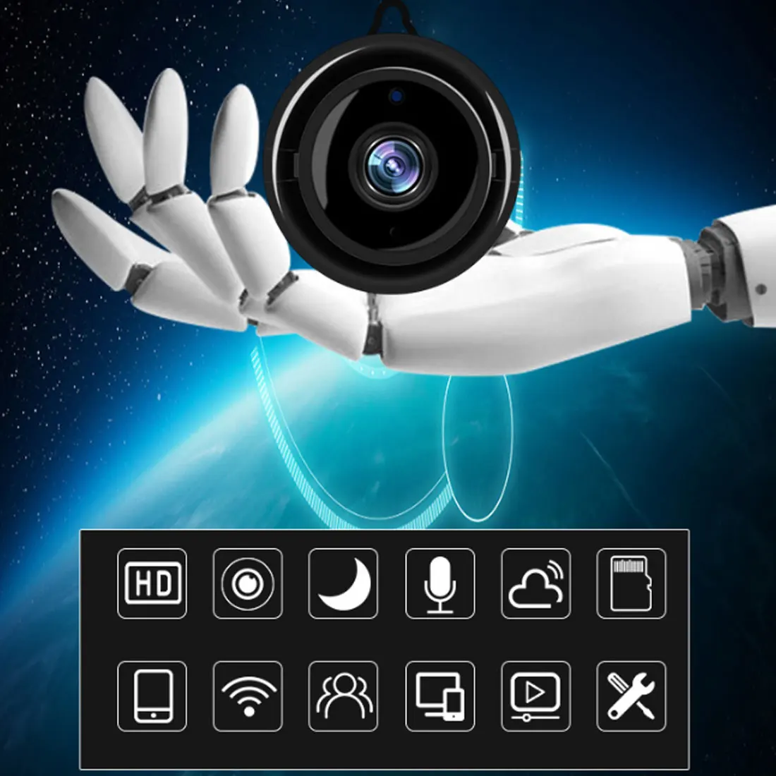 

Mini HD IP Camera 720P Detection Baby Monitor Wireless Camcorder Infrared Night Vision Motion DetectionBaby Monitor