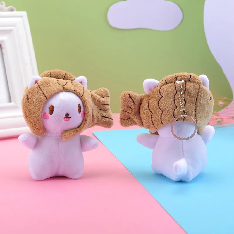 10 см Kawaii японский Taiyaki котенок плюшевый брелок Подвески Игрушки Новый мягкий плащ