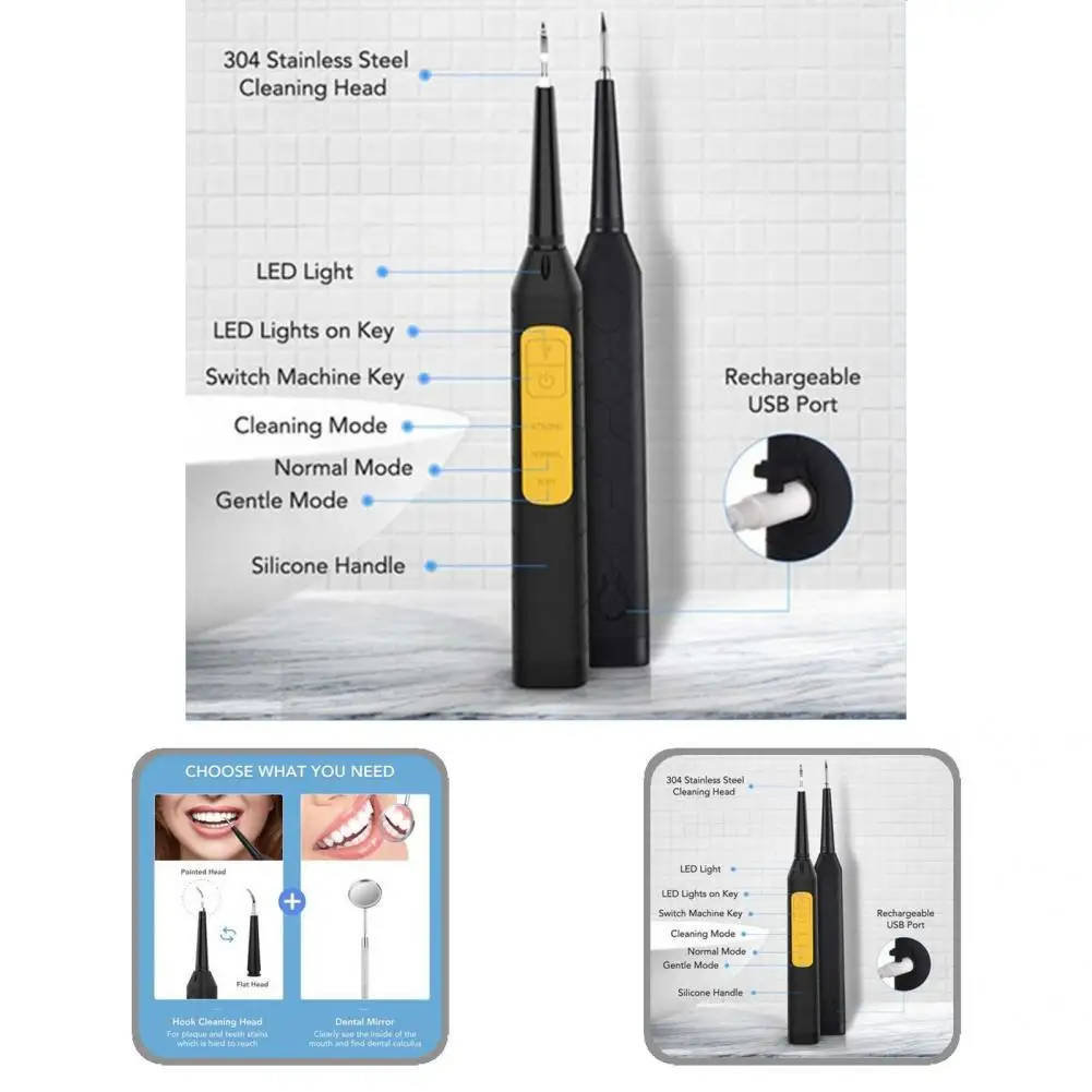 

Tartars Remover Excellent Lightweight Simple Operation for Travel Electric Teeth Cleaner Calculus Remover