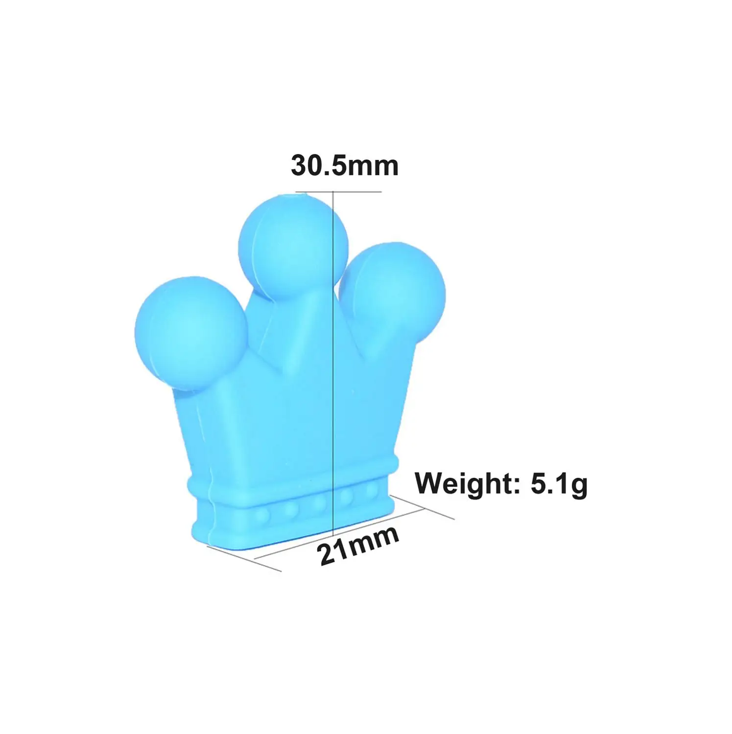 100 шт. силиконовые бусины в виде короны для прорезывания зубов самостоятельного