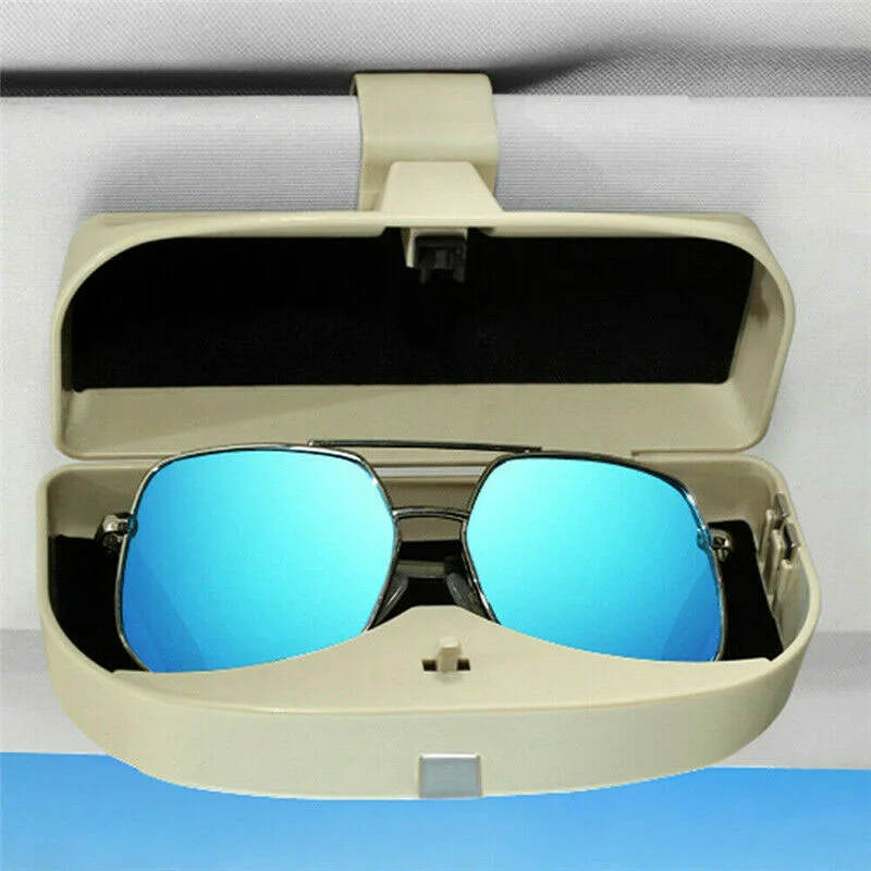 

Car Sunglasses Case Holder Universal Sun Visor Glasses Cage Card Storage Box ABS Holder Car Interior Accessories Random Color