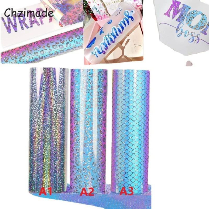 Самоклеящаяся бумага Chzimade с изображением рыбьей чешуи термопереводная для