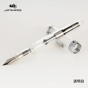 Jinhao 992 на высоком каблуке; Модные прозрачные Цвет перьевая ручка с 0,5mm F Перо смолы краска для написания школьные принадлежности Бесплатная доставка