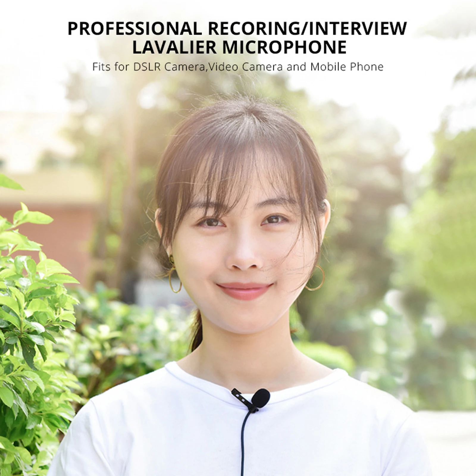 

MY2 Condenser Clip-on Lapel Lavalier Mic Mini Microphone 3.5mm Jack Clip Recording Mic for iPhone Android Phone PC