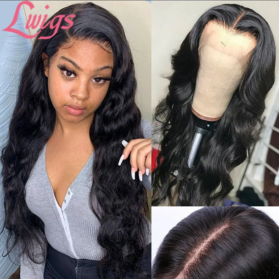 Дешевые 13X4 Синтетические волосы на кружеве человеческих волос парики с детскими