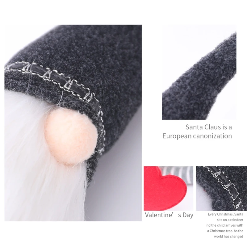 

Valentine's Day Gnome Plush Doll Decorations Handmade Long Leg Swedish Tomte 11UA